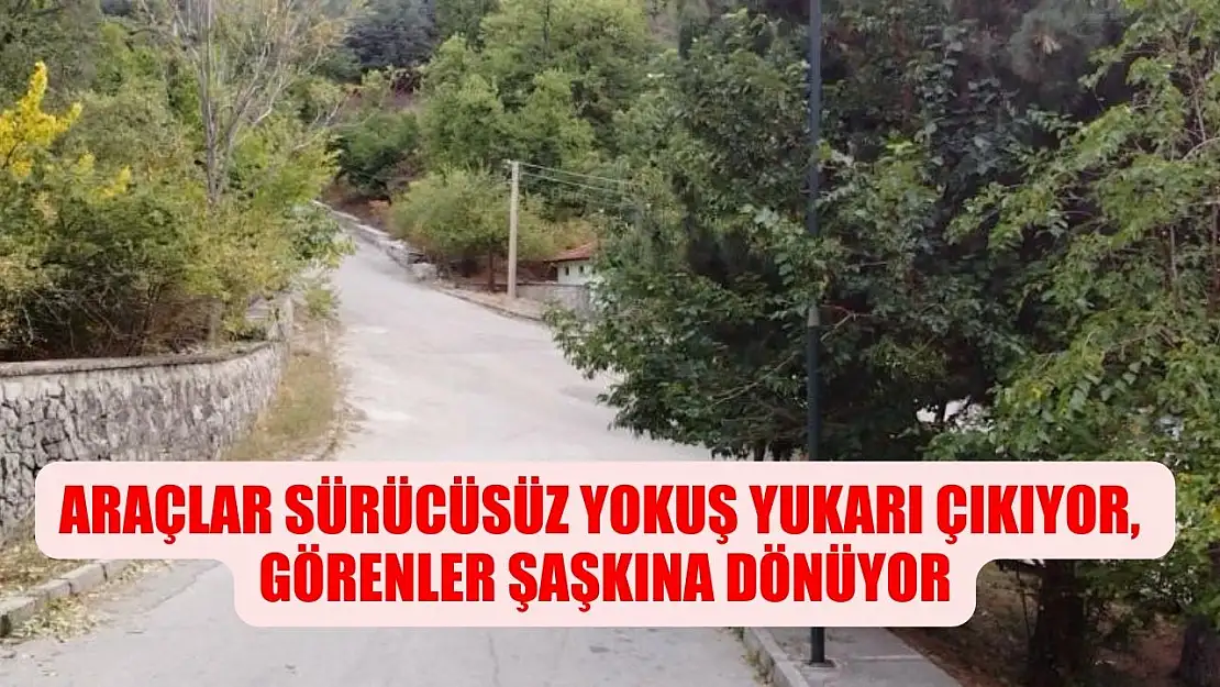 Araçlar sürücüsüz yokuş yukarı çıkıyor, görenler şaşkına dönüyor