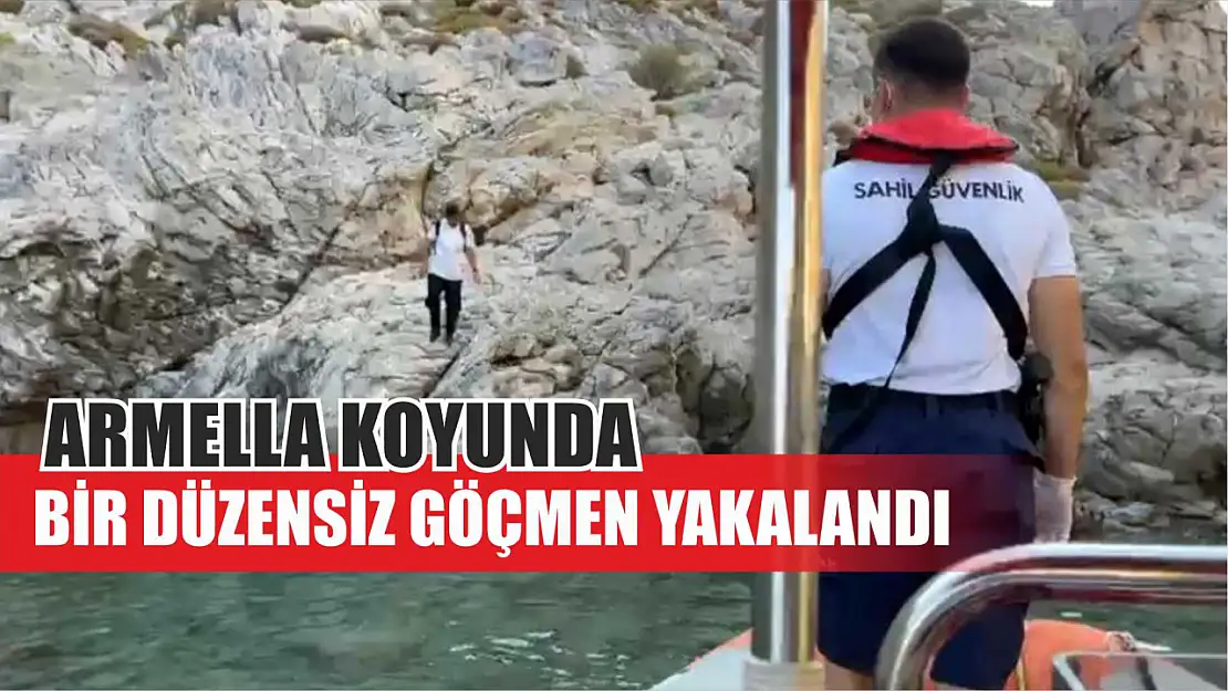 Armella koyunda bir düzensiz göçmen yakalandı