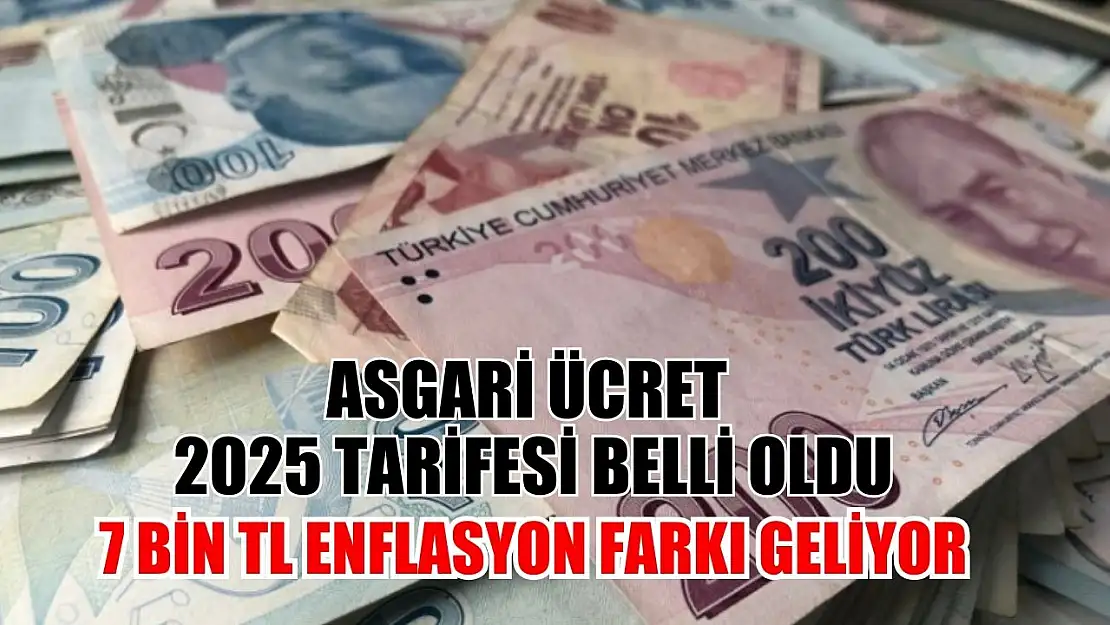 Asgari Ücret 2025 Tarifesi Belli Oldu: 7 Bin TL Enflasyon Farkı Geliyor