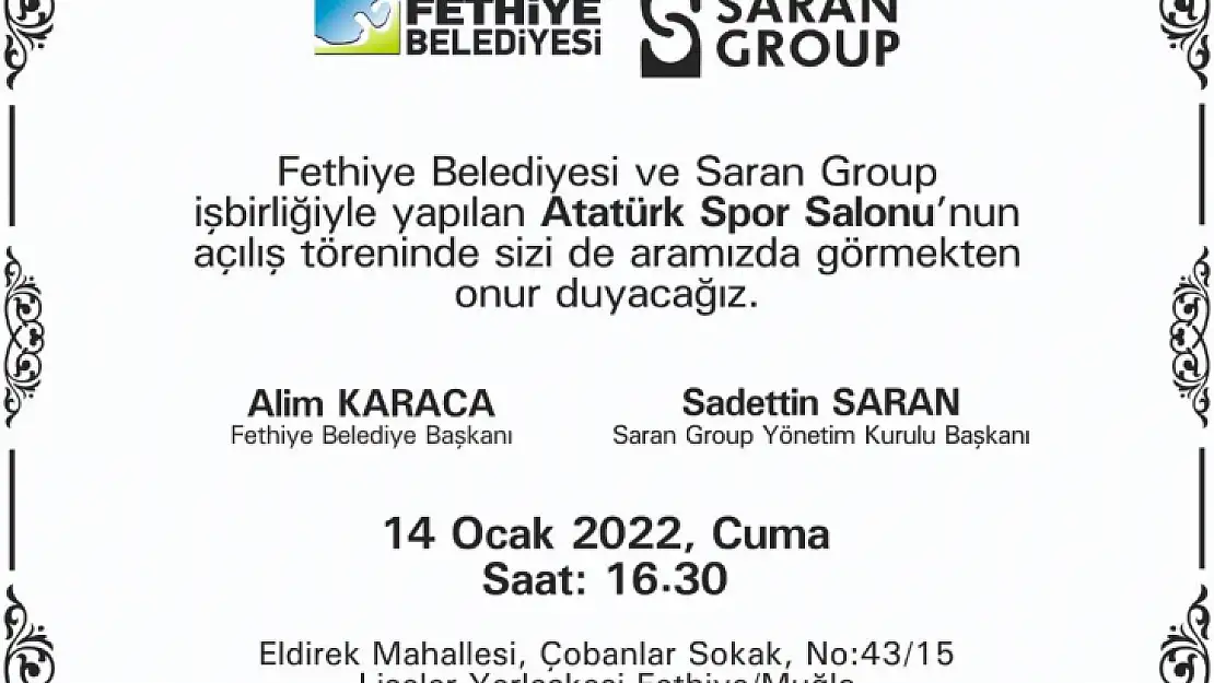 Atatürk Spor Salonu açılıyor