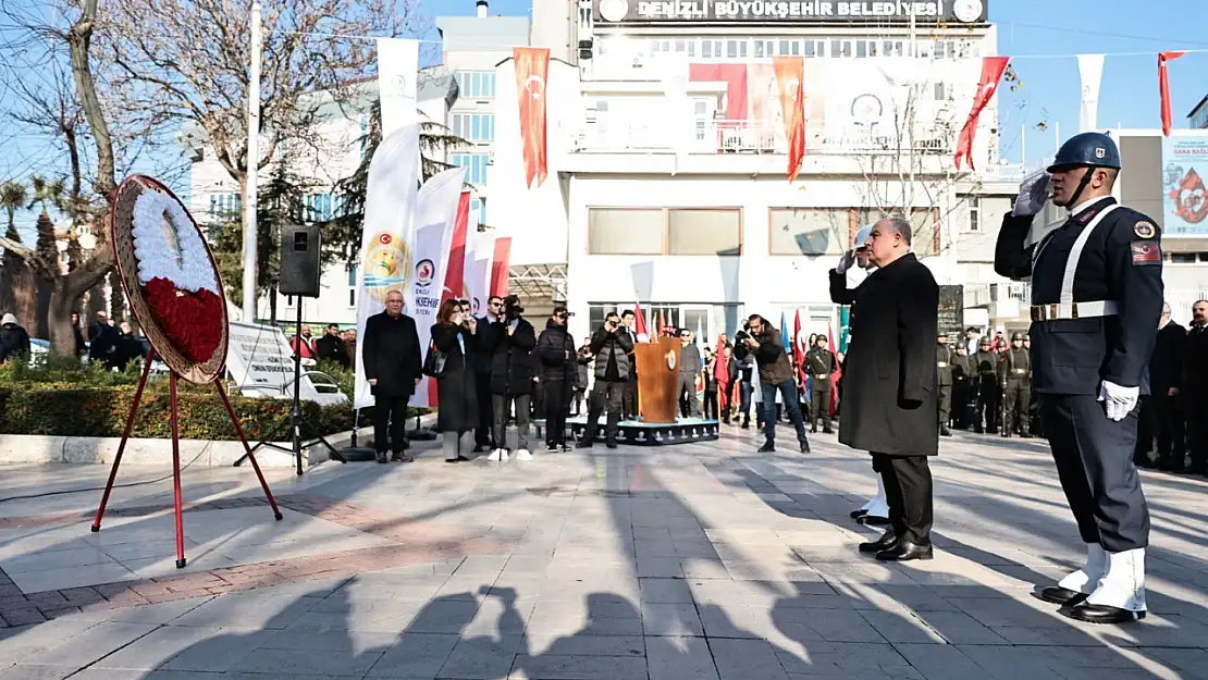 Atatürk'ün Denizli'ye gelişinin 93. yıldönümü anıldı