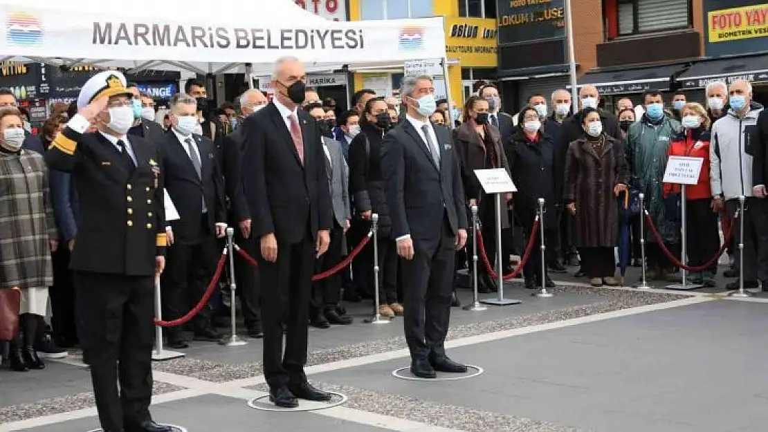 Atatürk'ün Marmaris'e gelişinin 87. yıldönümü resmi törenle kutlandı