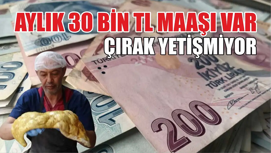 Aylık 30 bin TL maaşı var, çırak yetişmiyor