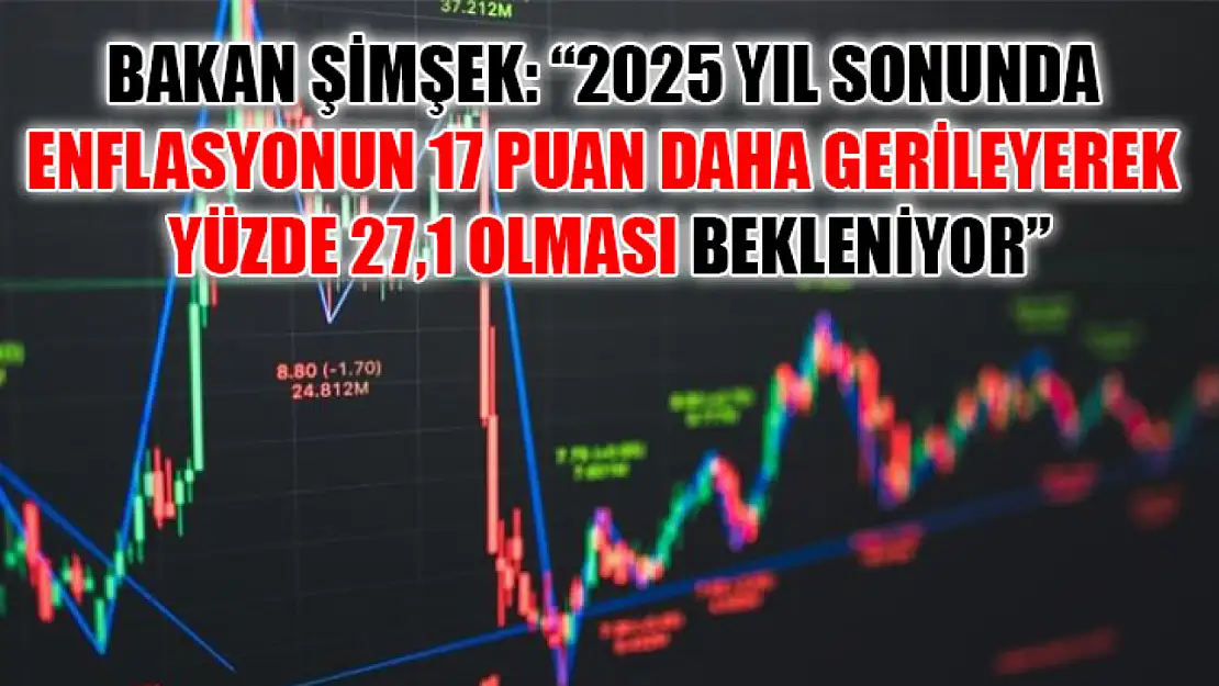 Bakan Şimşek: '2025 yıl sonunda enflasyonun 17 puan daha gerileyerek yüzde 27,1 olması bekleniyor'