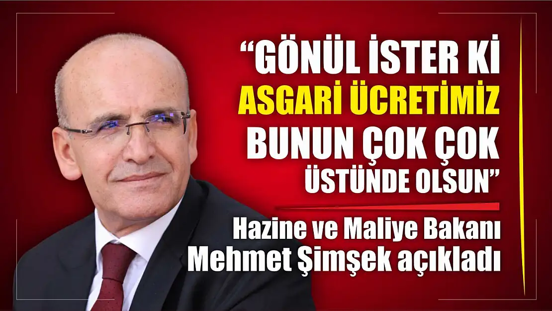 Bakan Şimşek: 'Gönül ister ki asgari ücretimiz bunun çok çok üstünde olsun'