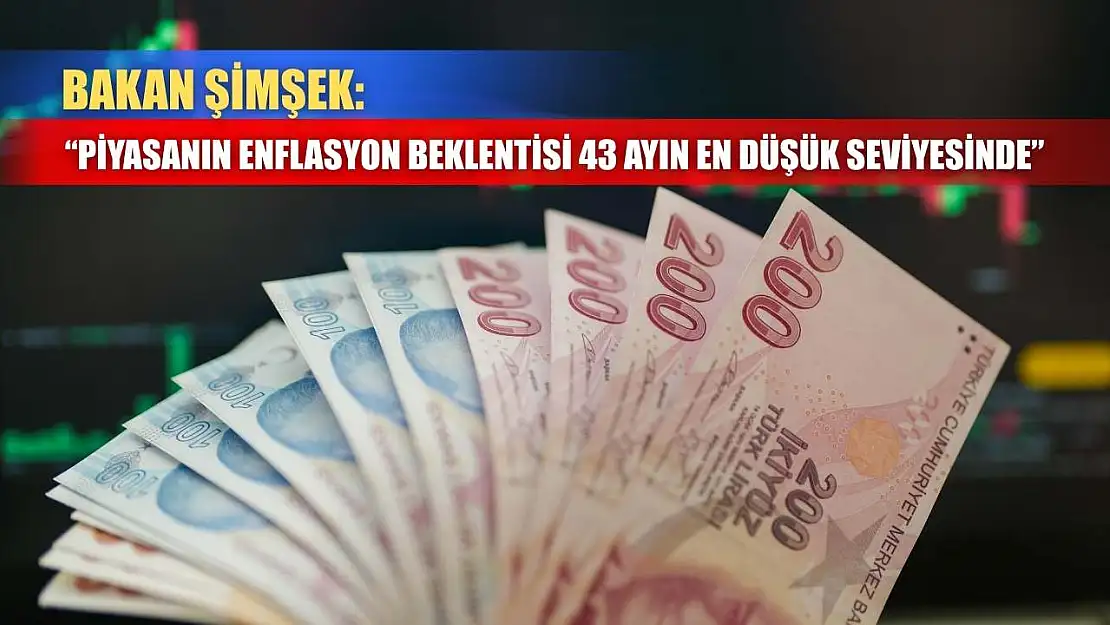Bakan Şimşek: 'Piyasanın enflasyon beklentisi 43 ayın en düşük seviyesinde'
