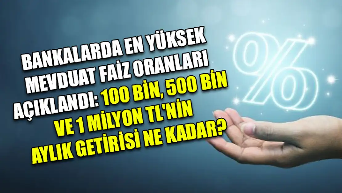 Bankalarda En Yüksek Mevduat Faiz Oranları Açıklandı: 100 Bin, 500 Bin ve 1 Milyon TL'nin Aylık Getirisi Ne Kadar?