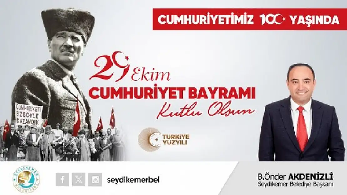 Başkan Akdenizli, Cumhuriyetimizin 100. Yılını Kutladı