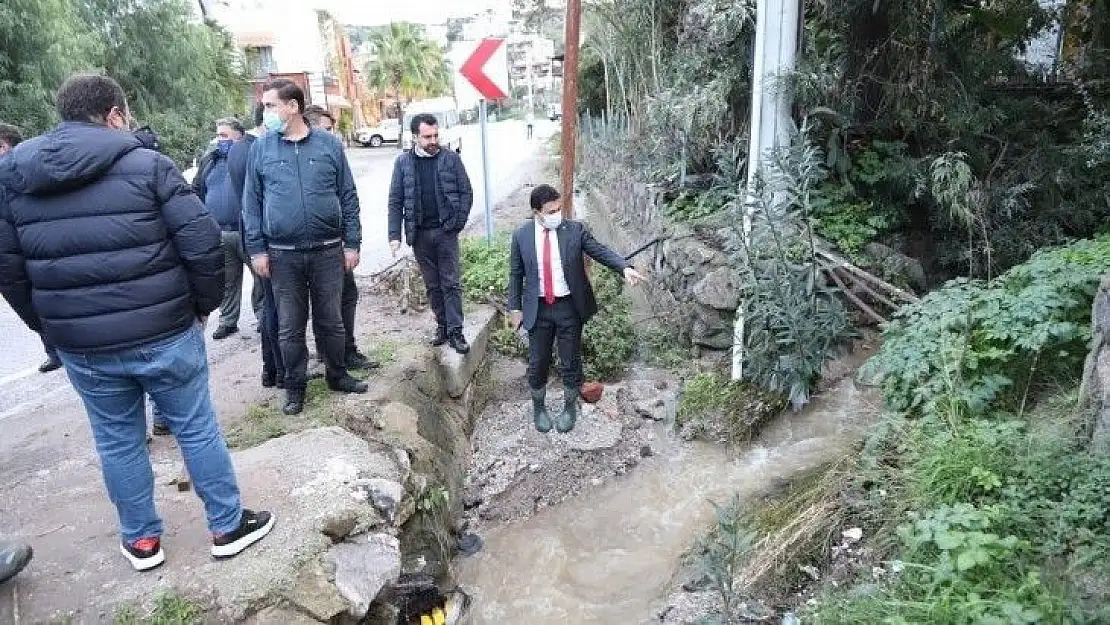 Başkan Aras, taşkın yaşanan bölgelerde incelemelerde bulundu