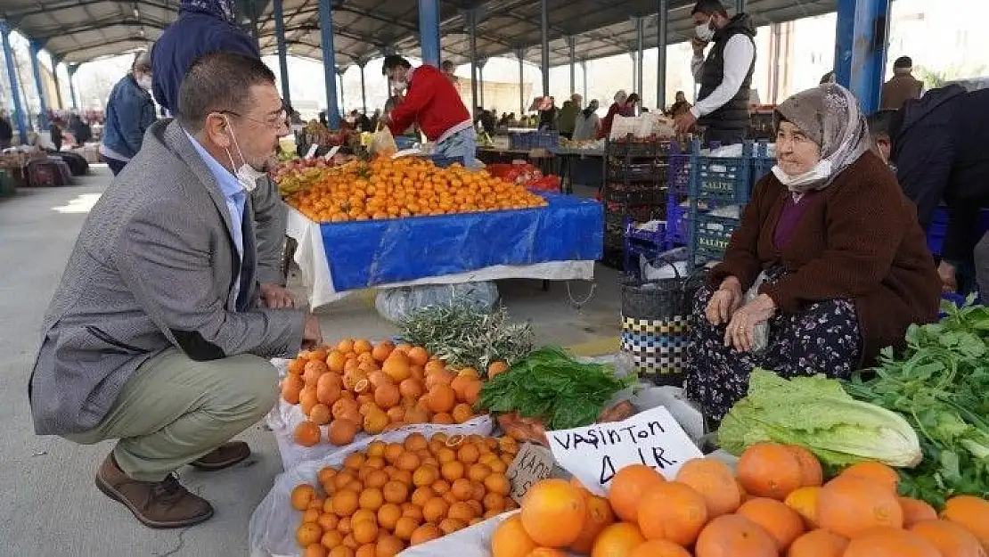 Başkan Tokat Akkent Pazarı'nı ziyaret etti