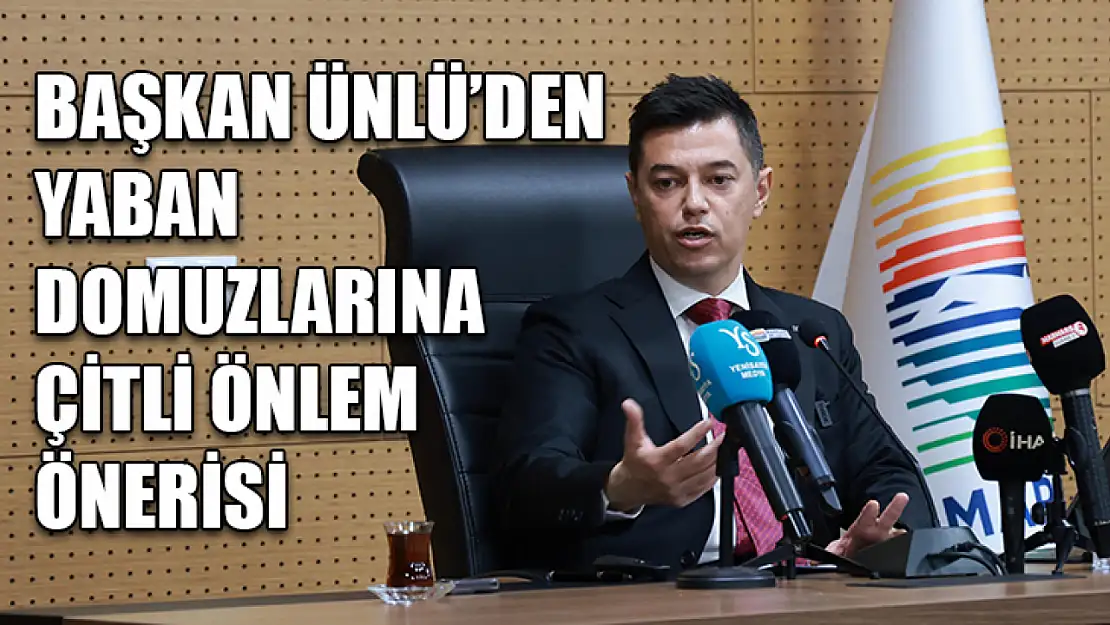 Başkan Ünlü'den yaban domuzlarına çitli önlem önerisi