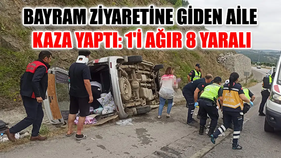 Bayram Ziyaretine Giden Aile Kaza Yaptı: 1'i Ağır 8 Yaralı