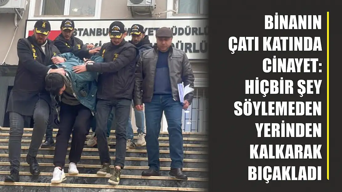 Binanın çatı katında cinayet: Hiçbir şey söylemeden yerinden kalkarak bıçakladı