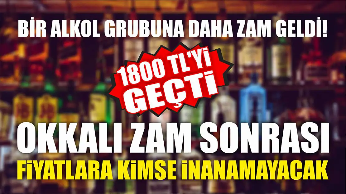 Bir alkol grubuna daha zam geldi! Okkalı zam sonrası fiyatlara kimse inanamayacak 1800 TL'yi geçti