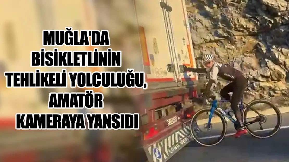 Bisikletlinin tehlikeli yolculuğu, amatör kameraya yansıdı