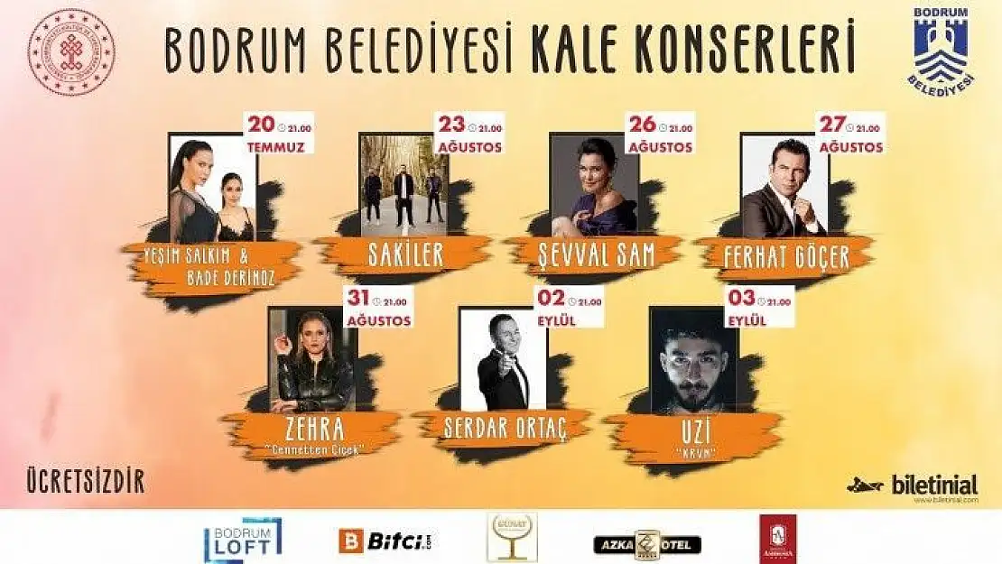 Bodrum Belediyesi kale konserleri başlıyor