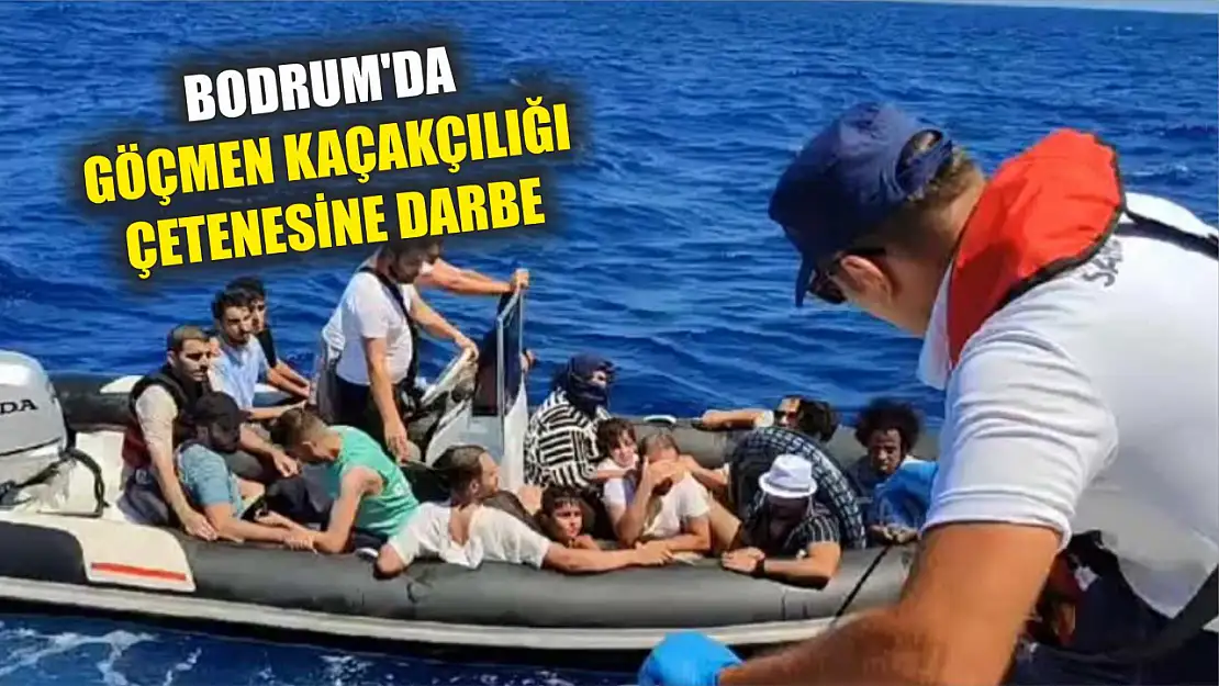 Bodrum'da 17 düzensiz göçmen yakalandı, 2 şüpheli gözaltına alındı