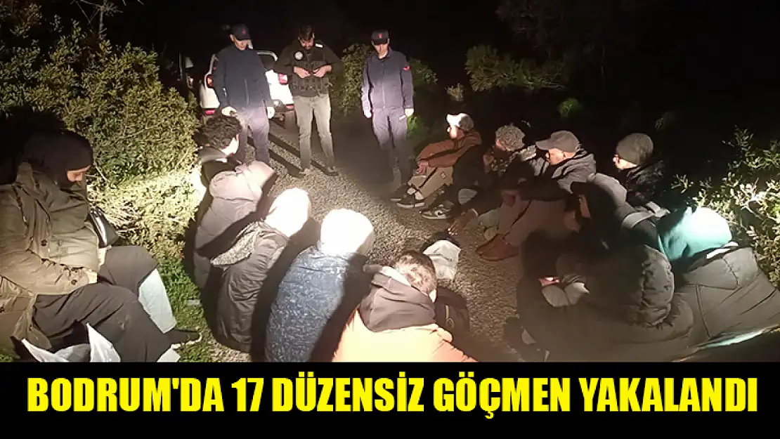 Bodrum'da 17 düzensiz göçmen yakalandı