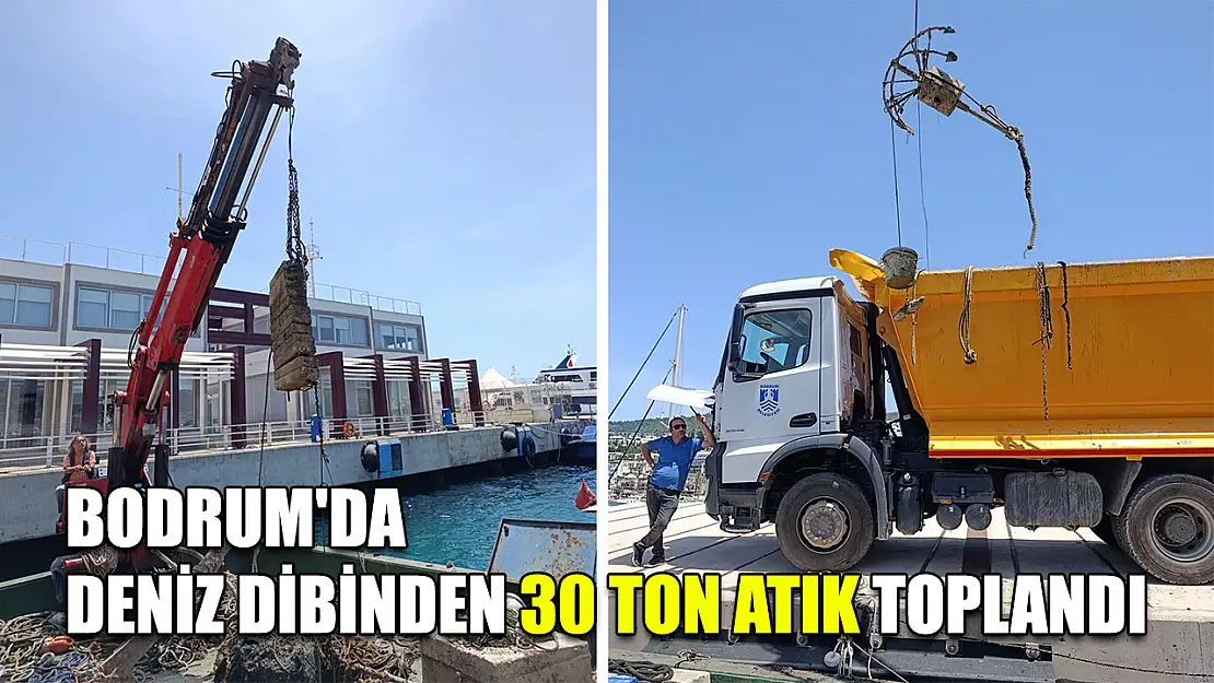 Bodrum'da deniz dibinden 30 ton atık toplandı