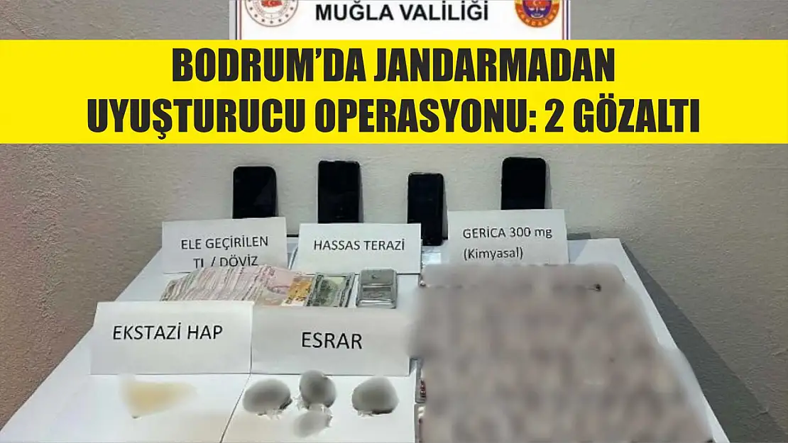 Bodrum'da Jandarmadan uyuşturucu operasyonu: 2 gözaltı