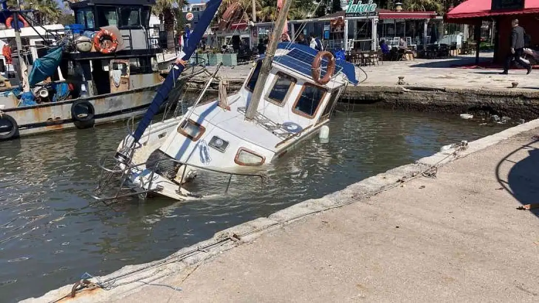 Bodrum'da tekneleri fırtına vurdu