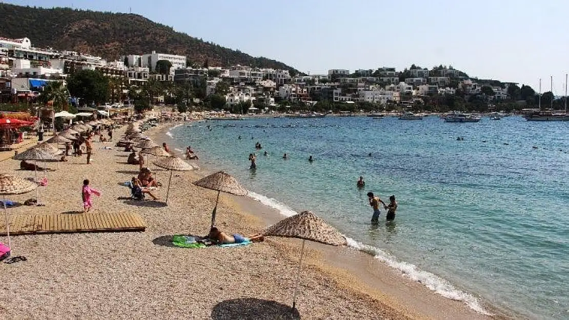 Bodrum sahillerinde yoğunluk azaldı