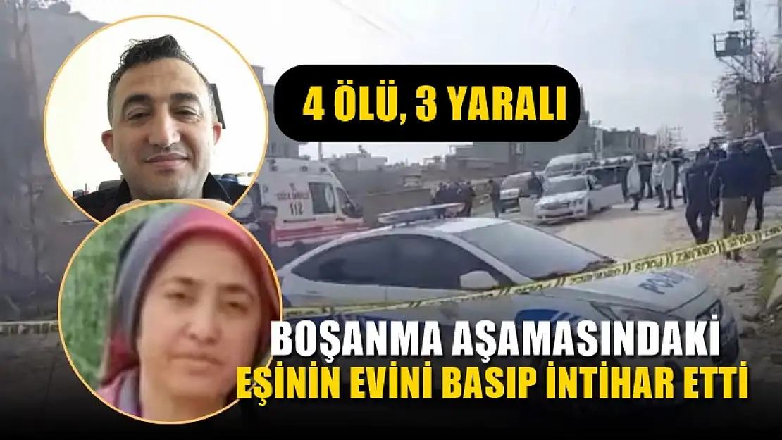 Boşanma aşamasındaki eşinin evini basıp intihar etti 4 ölü, 3 yaralı