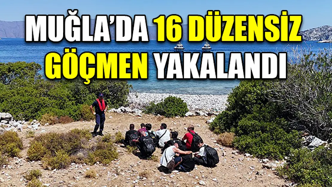 Bozburun'da Karada 16 Düzensiz Göçmen Yakalandı