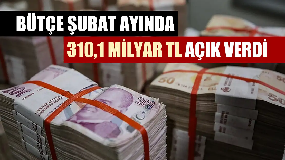 Bütçe Şubat ayında 310,1 milyar TL açık verdi