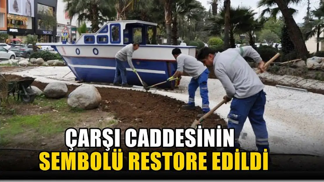 Çarşı caddesinin sembolü restore edildi