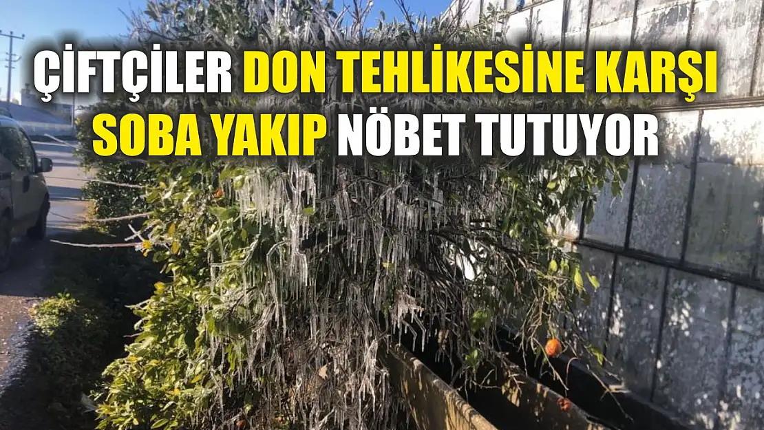 Çiftçiler don tehlikesine karşı soba yakıp nöbet tutuyor