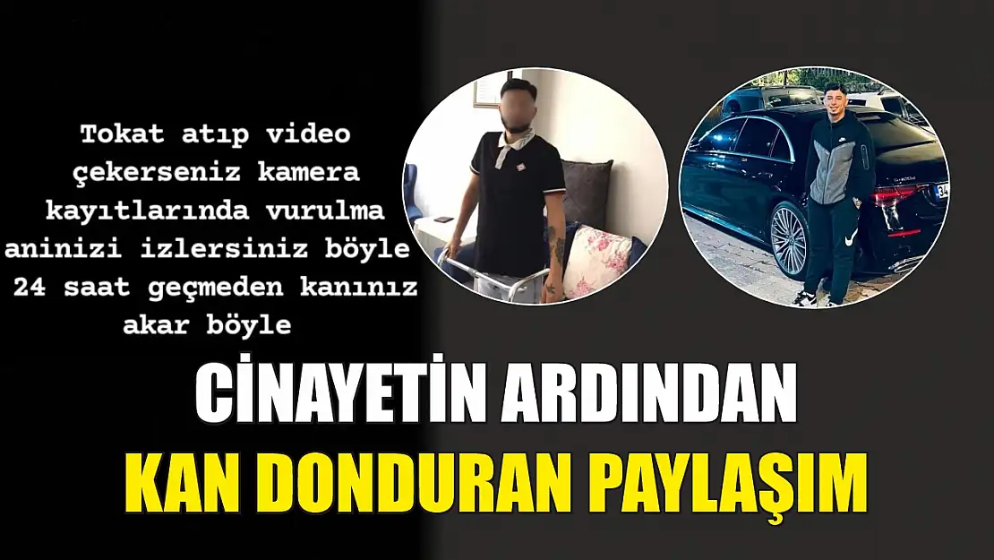 Cinayetin ardından kan donduran paylaşım