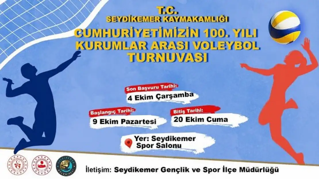 Cumhuriyetimizin 100. yılında voleybol turnuvası etkinliği