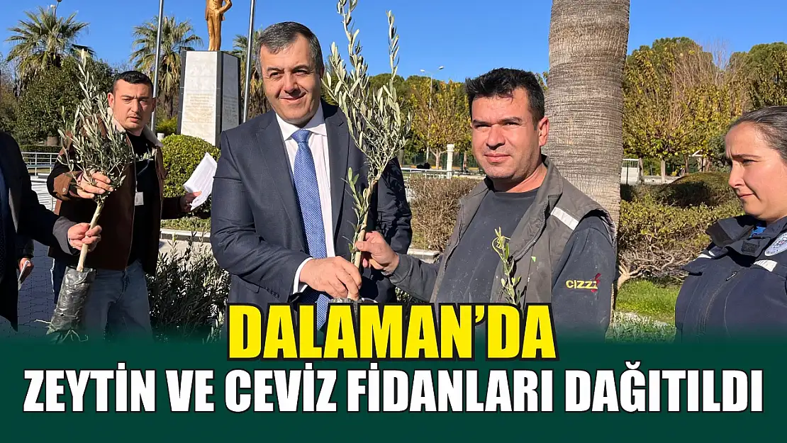 Dalaman'da Zeytin ve Ceviz Fidanları Dağıtıldı