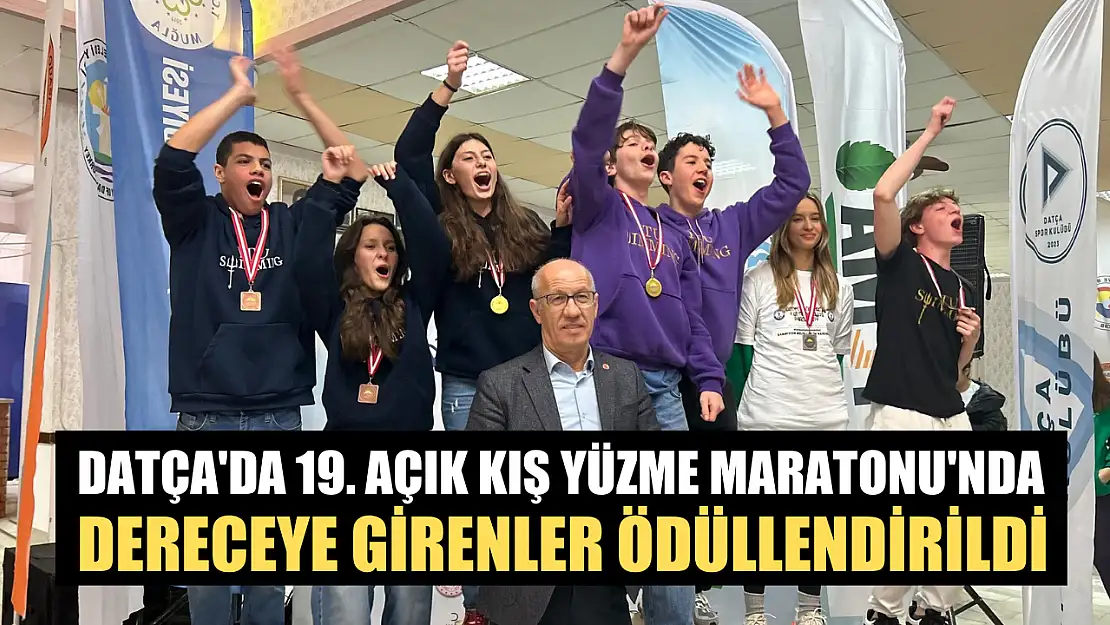 Datça'da 19. Açık Kış Yüzme Maratonu'nda dereceye girenler ödüllendirildi