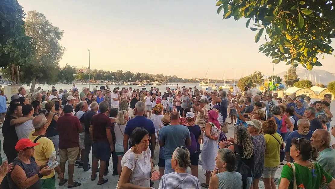 Datça'da AYDEM Önünde Protesto