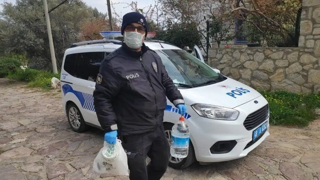 Datça polisi ihtiyaç sahiplerinin yardımına koştu