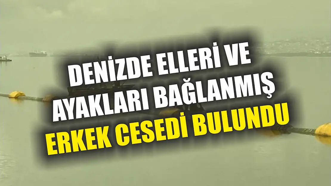 Denizde elleri ve ayakları bağlanmış erkek cesedi bulundu