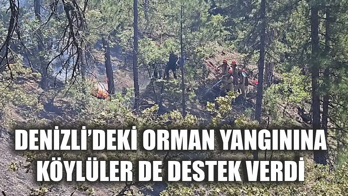 Denizli'deki orman yangınına köylüler de destek verdi