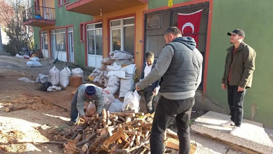 DEPREM BÖLGESİNE TIR DOLUSU ODUN 