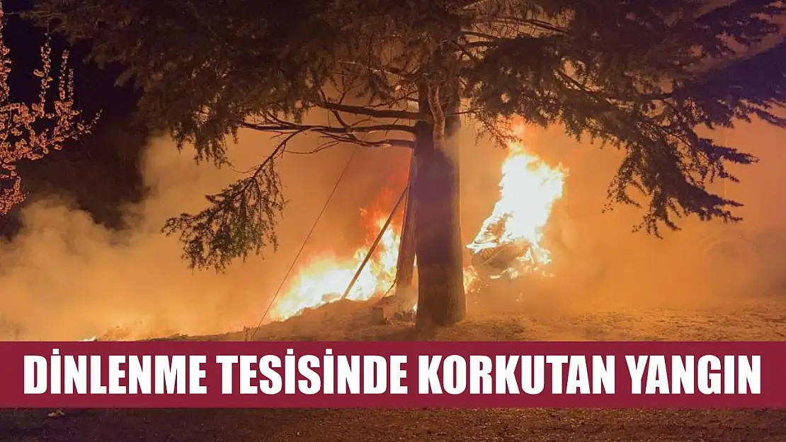 Dinlenme tesisinde korkutan yangın