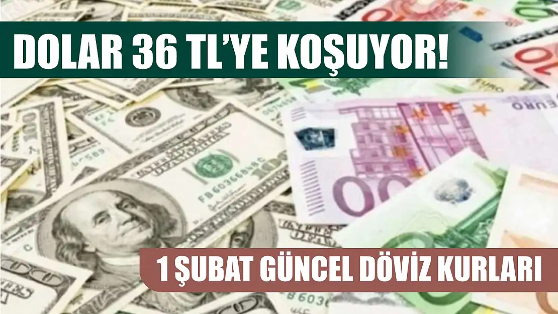 Dolar 36 TL'ye koşuyor! 1 Şubat güncel döviz kurları