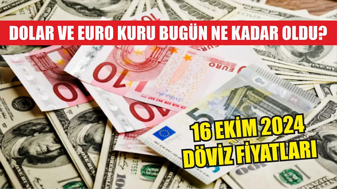 Dolar ve Euro kuru bugün ne kadar oldu? 16 Ekim 2024 döviz fiyatları