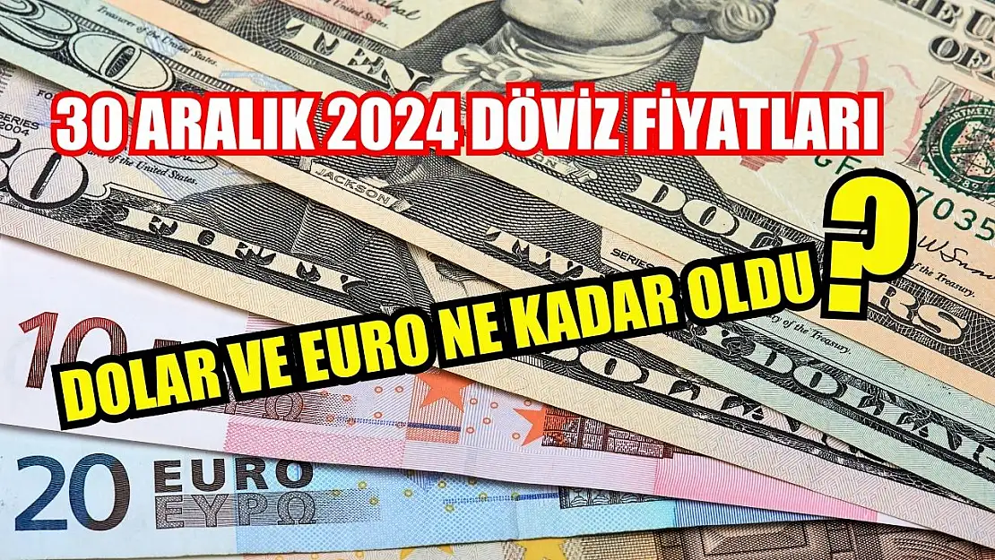 Dolar ve Euro ne kadar oldu? 30 Aralık 2024 döviz fiyatları