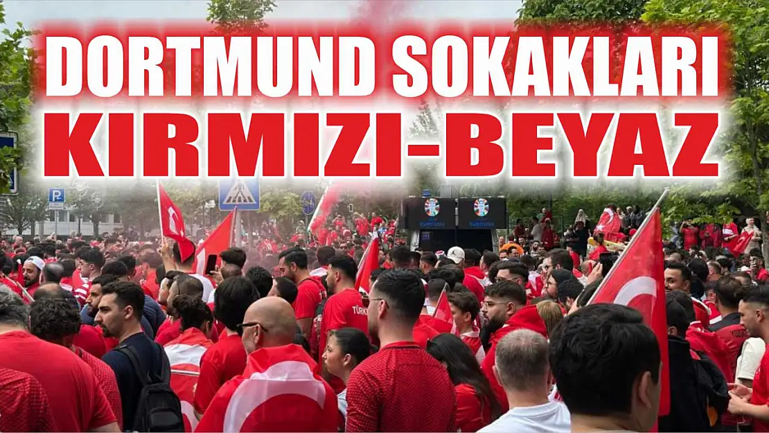 Dortmund sokakları kırmızı-beyaz