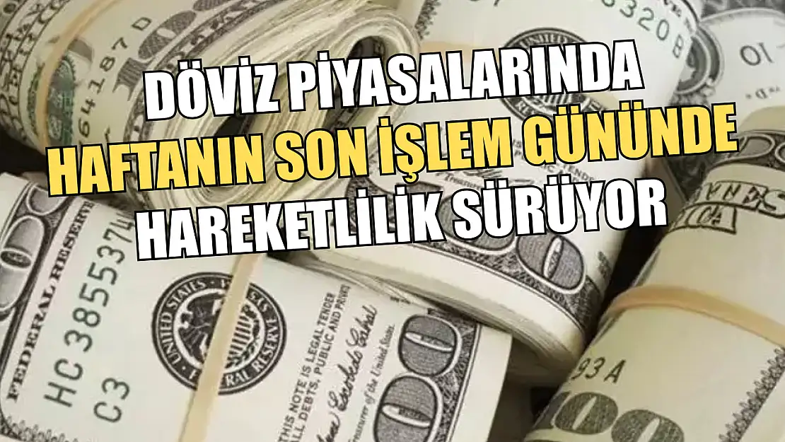 Döviz piyasalarında haftanın son işlem gününde hareketlilik sürüyor