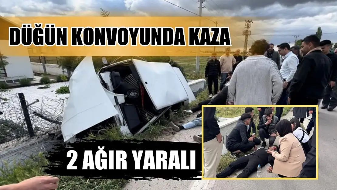 Düğün konvoyunda kaza: 2 ağır yaralı