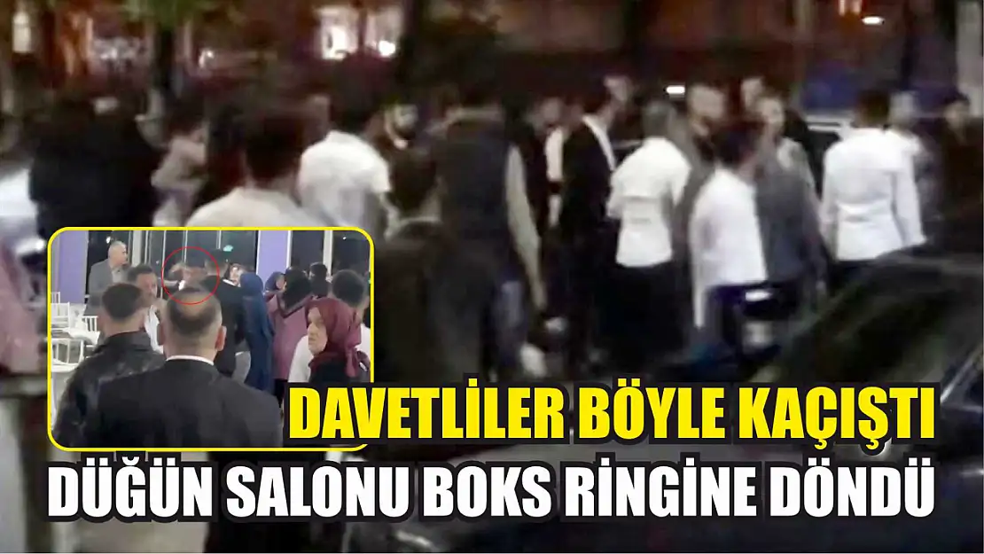 Düğün salonu boks ringine döndü: Davetliler böyle kaçıştı