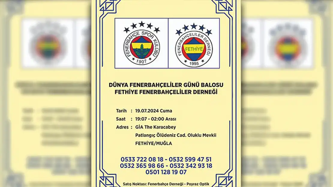 Dünya Fenerbahçeliler Günü, 19.07'de Fethiye'de Kutlanacak