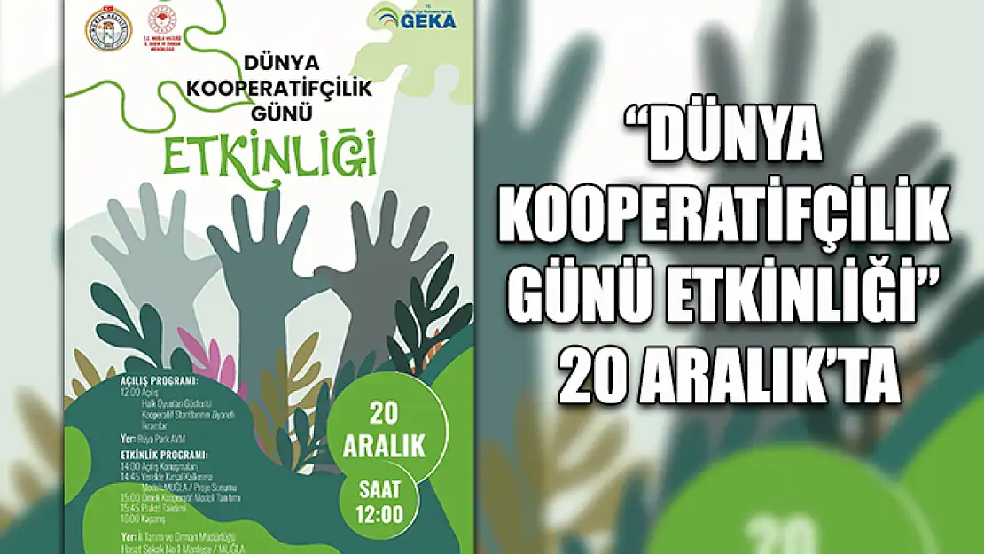 'Dünya Kooperatifçilik Günü Etkinliği' 20 Aralık'ta